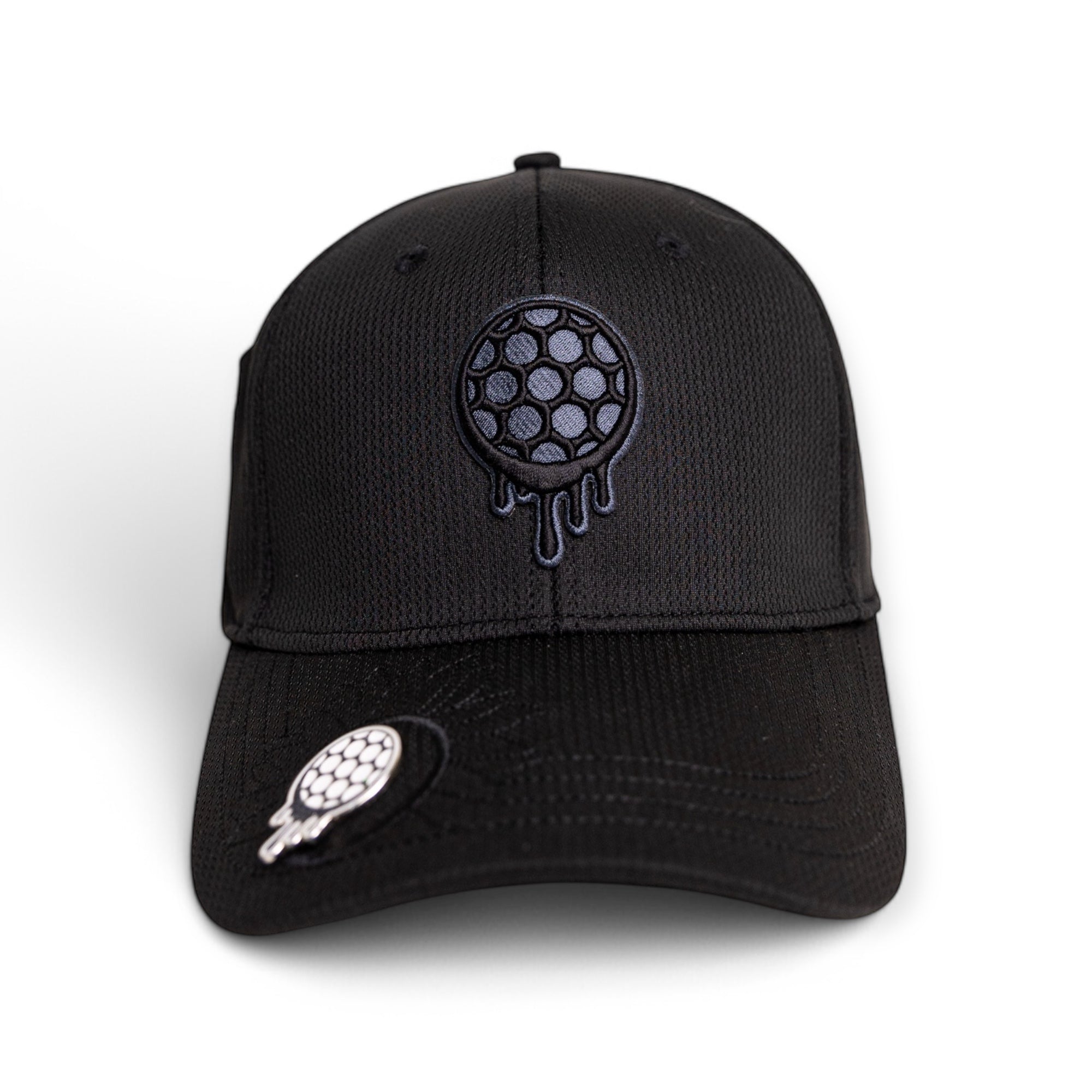 Purple and black cap with a colorful sunflower logo on the front.