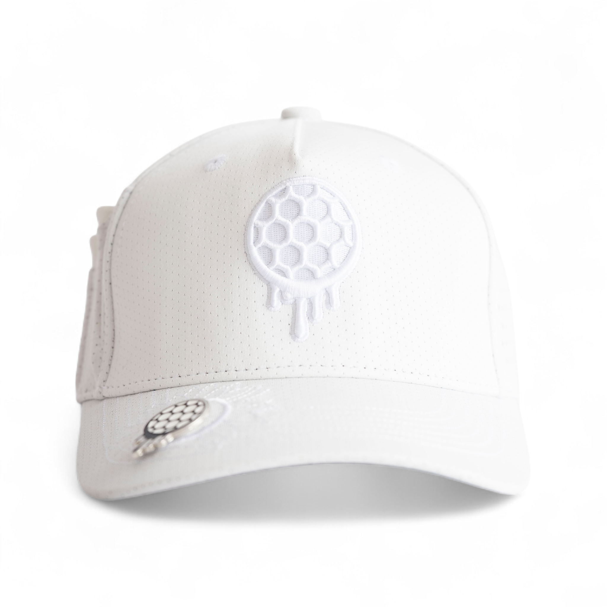 Purple and black cap with a colorful sunflower logo on the front.