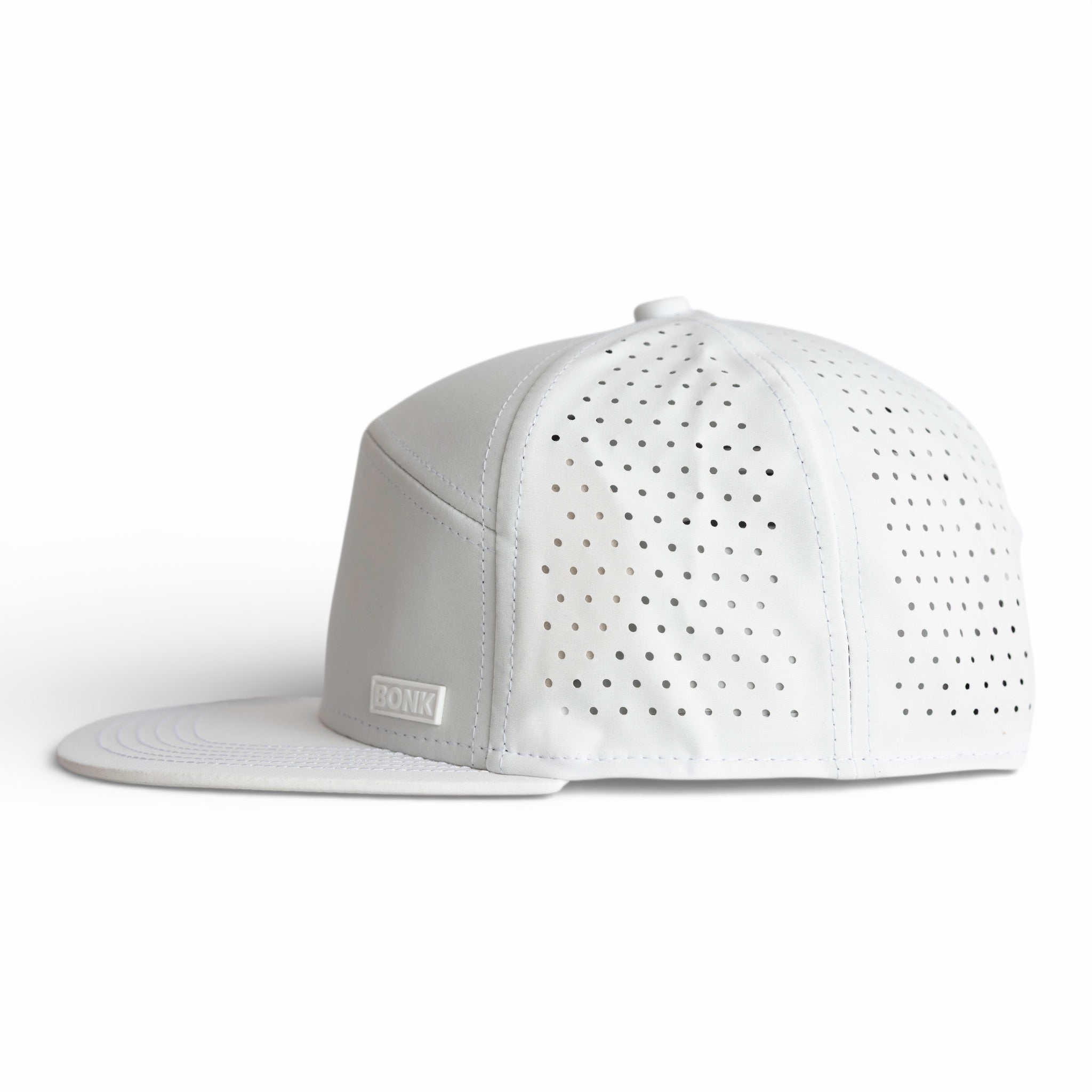 6-Panel Flat Bill White