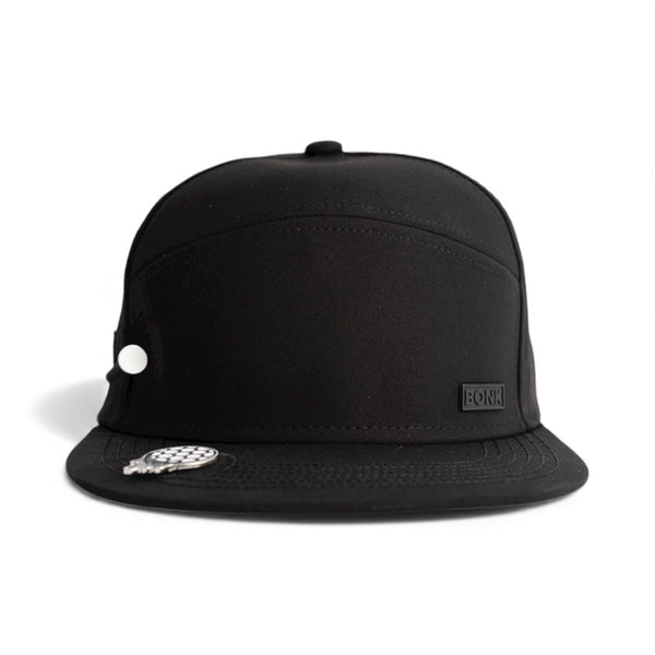 6-Panel Flat Bill Black – BONK Golf