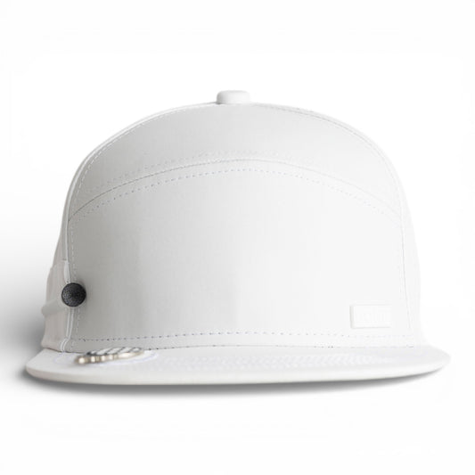 6-Panel Flat Bill White