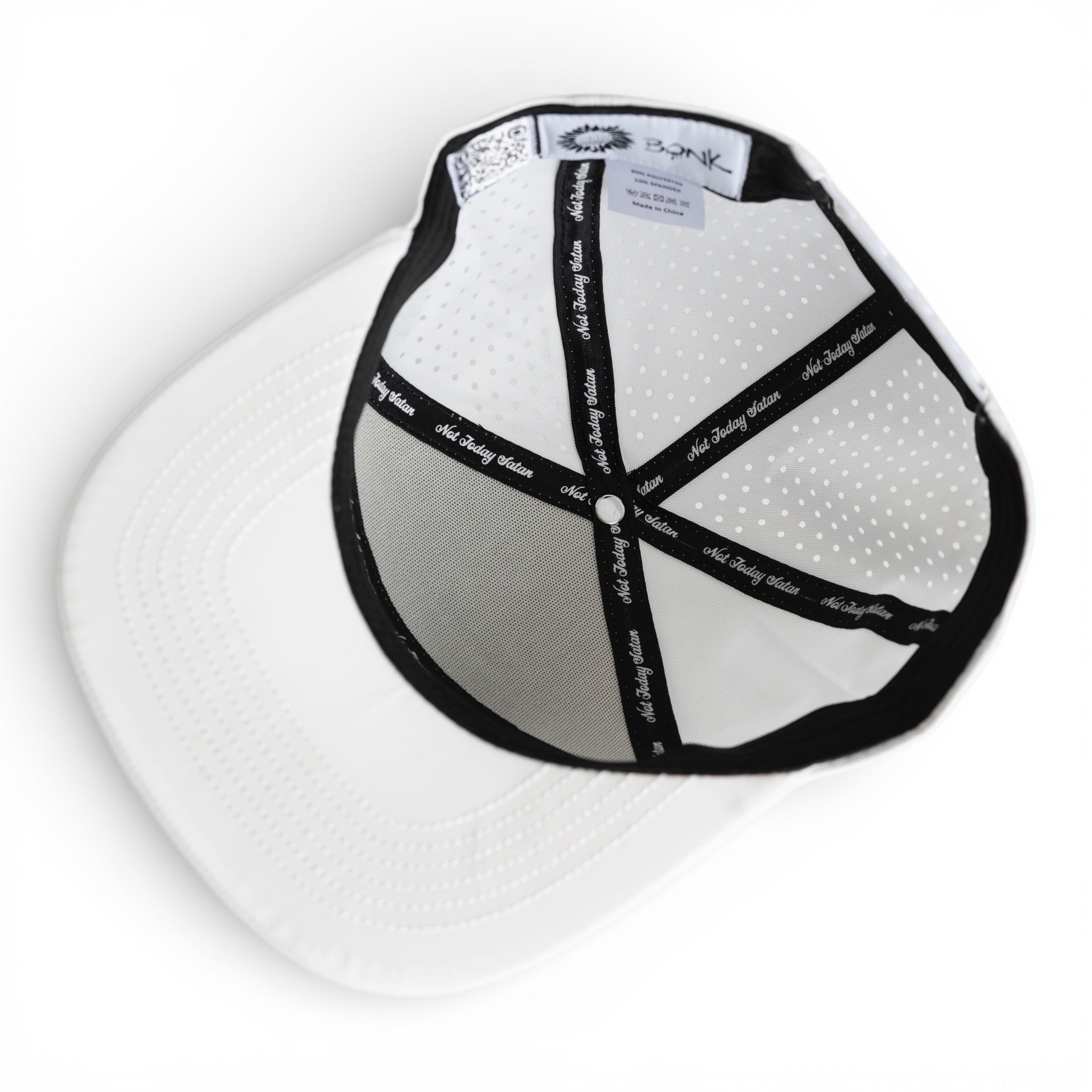 6-Panel Flat Bill White