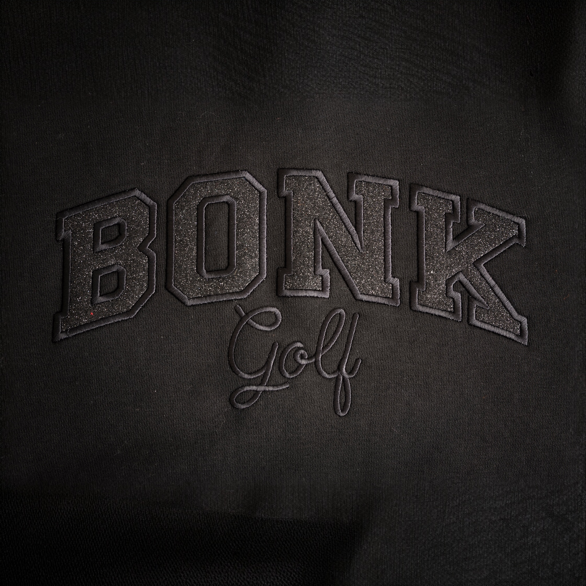 Black/Black Glitter Appliqué