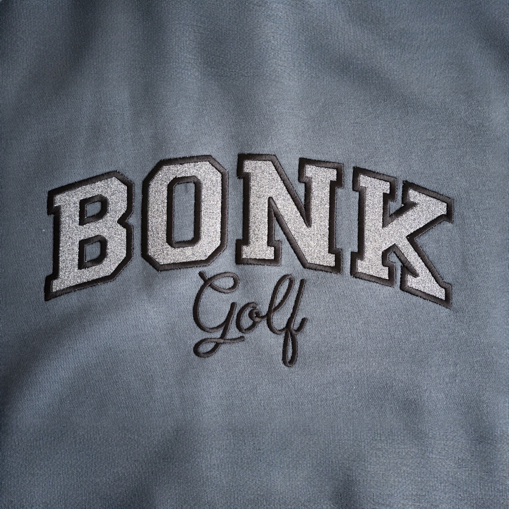 Steel Blue/Black + Silver Glitter Appliqué
